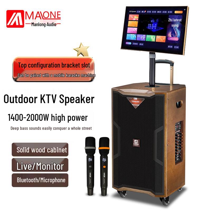 MALONE M-8510L Portable Karaoke Speaker with Dual Microphones CN plug (adapter included)