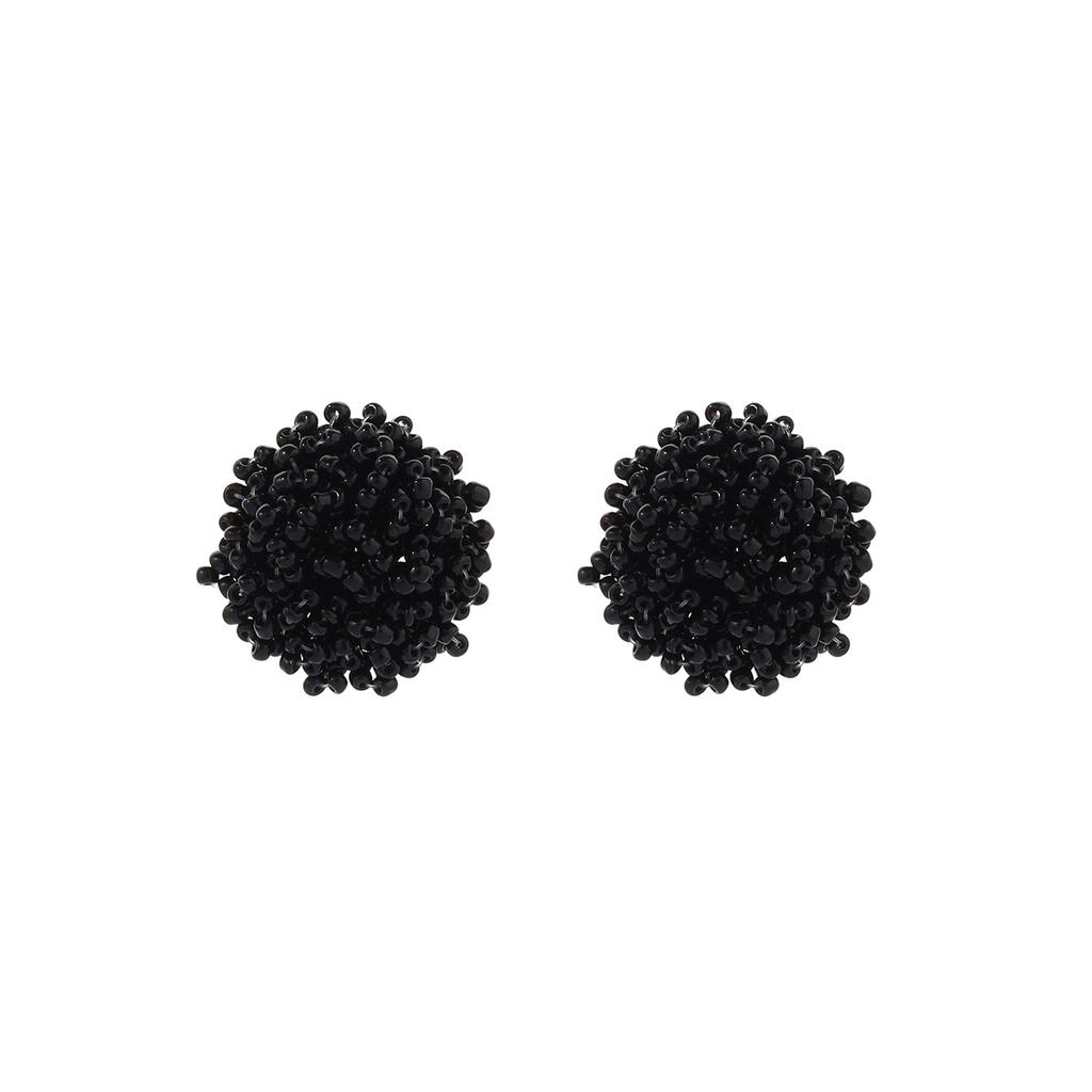 Summer Ethnic Style Bohemian Rice Bead Temperament Stud Earrings, Simple Niche Retro Handmade Earrings