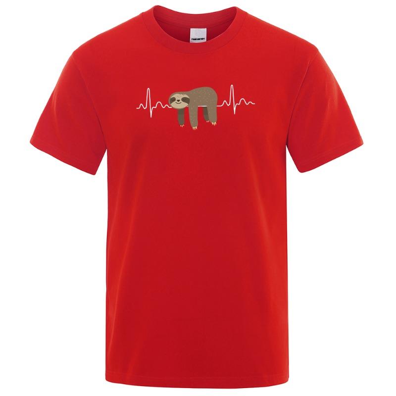 Sloth Resting On Tummy Printing Unisexs T Shirts Crewneck Soft TShirts Comfortable S3XL Tee Shirts Oversized Casual TShirt Unisex