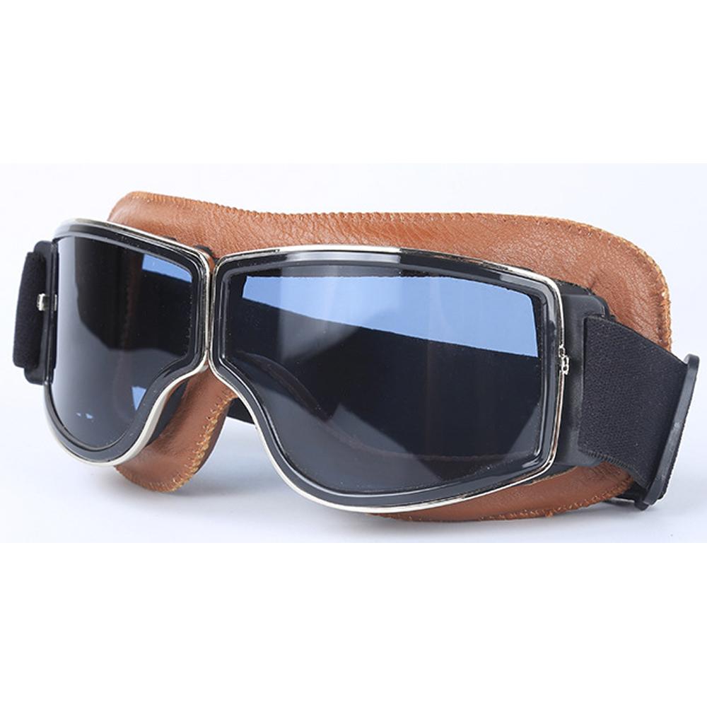 Okulary Przeciwsłoneczne Motocyklowe Vintage Retro Skórzane Gogle Okulary Do Vespa Vintage Szklane Motocyklowe Gogle Motocrossowe Narciarskie