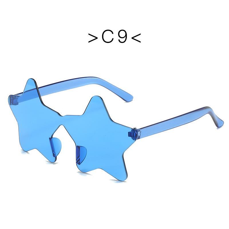 Nowe Modne Kolorowe Damskie Okulary Przeciwsłoneczne w Kształcie Gwiazd Vintage Cukierkowy Kolor Damskie Okulary Przeciwsłoneczne Zabawny Prezent na Halloween Okulary Party