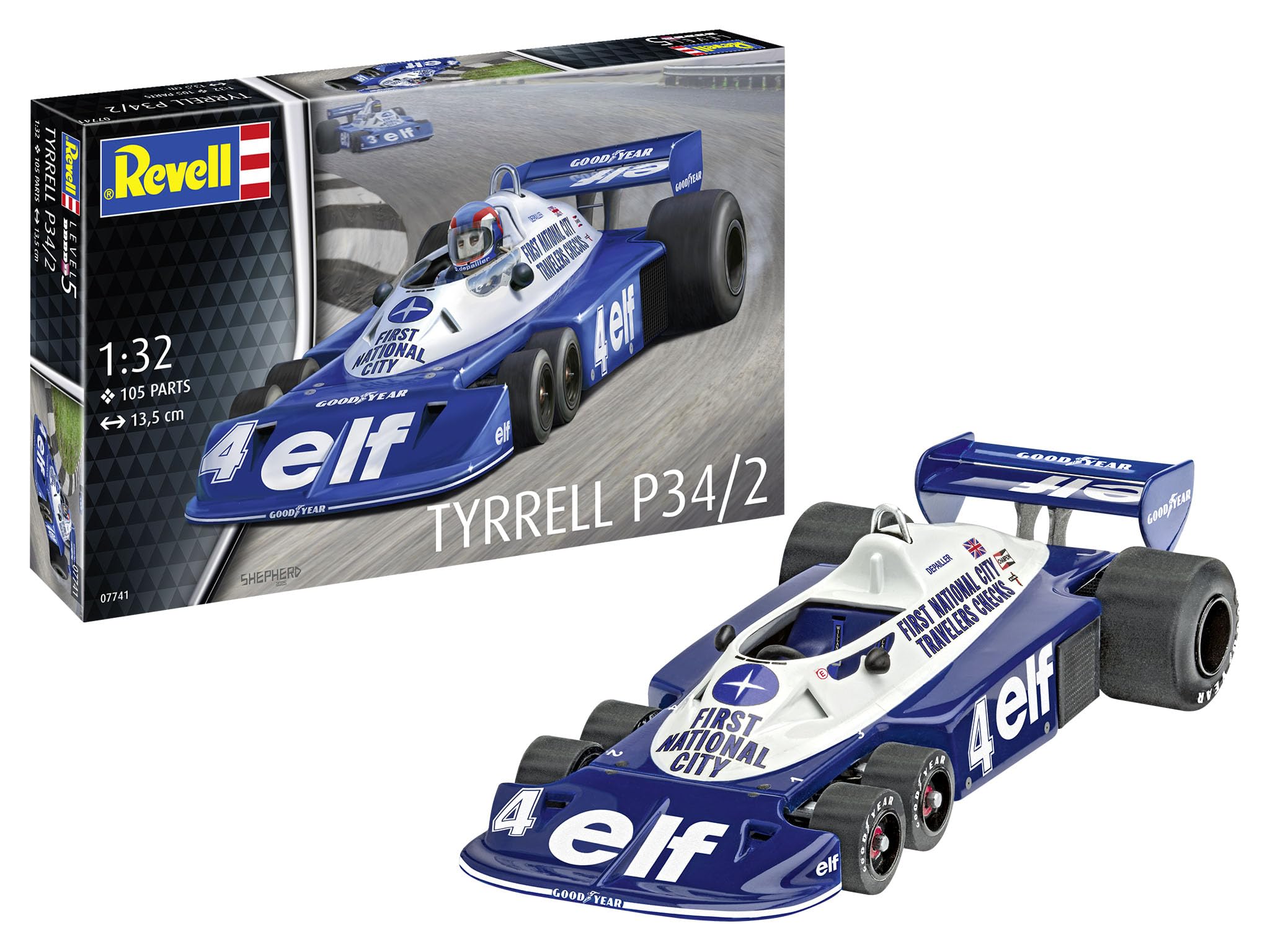 

German Revell 1/32 Tyrrell P34/2 Plastic Model Kit 07741 (Car)