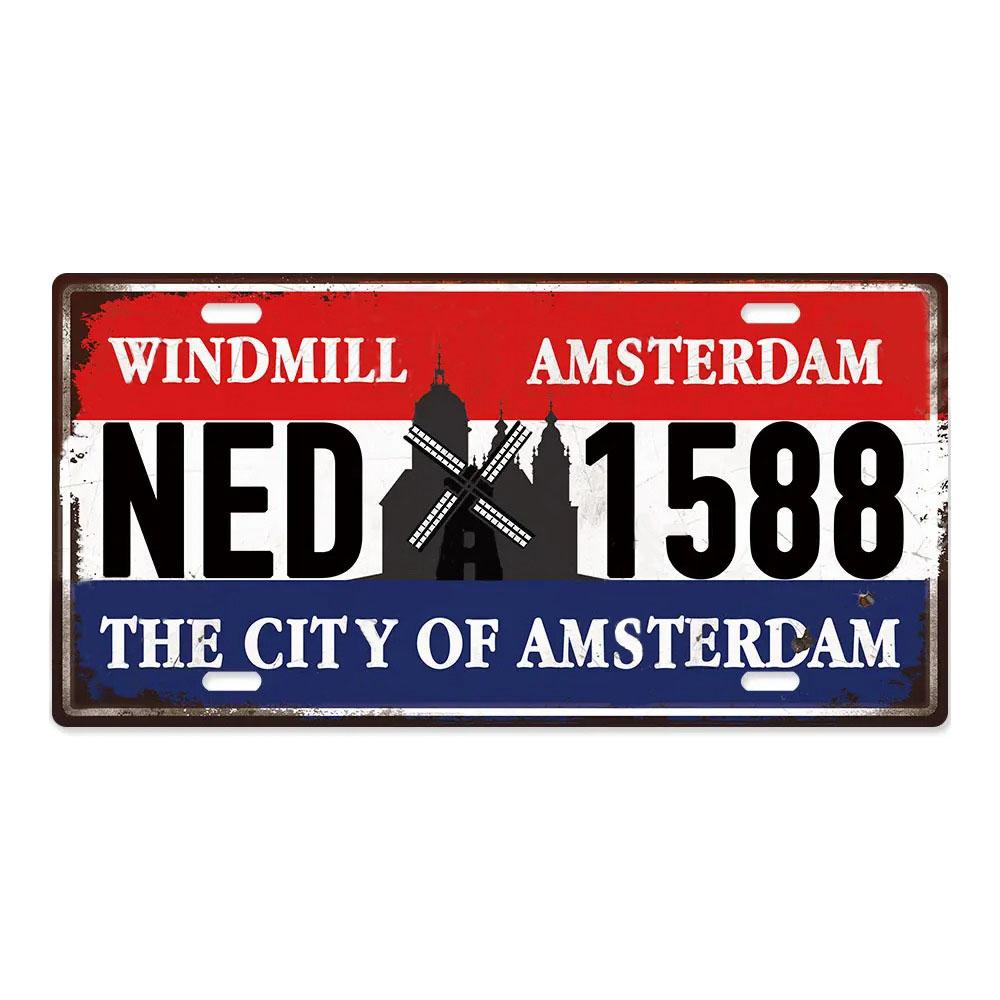 Country Posters Metal Signs Licenses Plate Plaque Metal Vintage Tin Sign Wall Decor for Man Cave Bar Home