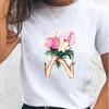 Women T-shirts Watercolor Female T Tee Cartoon Clothes 90s Trend Cute Short Sleeve Casual Shirt Fashion Top Graphic Tshirt