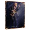 Rockgitarrist Bühnenauftritt Vintage Metallblechschild Hausbar Dekor Wandkunst Geschenk