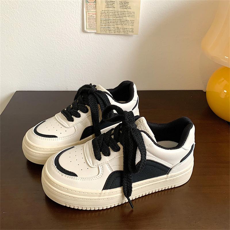 2025 New Women's White Shoes Fashion Versatile Height-increasing Platform Shoes Outdoor Comfortable Soft-soled Casual Sneakers