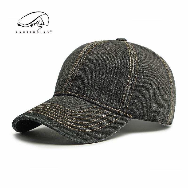 Fashion light board denim baseball cap soft top women's casual sunscreen sun hat washed retro cap men