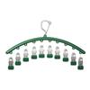 Stainless Steel 10 Clips Sock Drying Rack Waterproof Non-slip Windproof Sock Clips Space Saving Legging Organizer Balcony