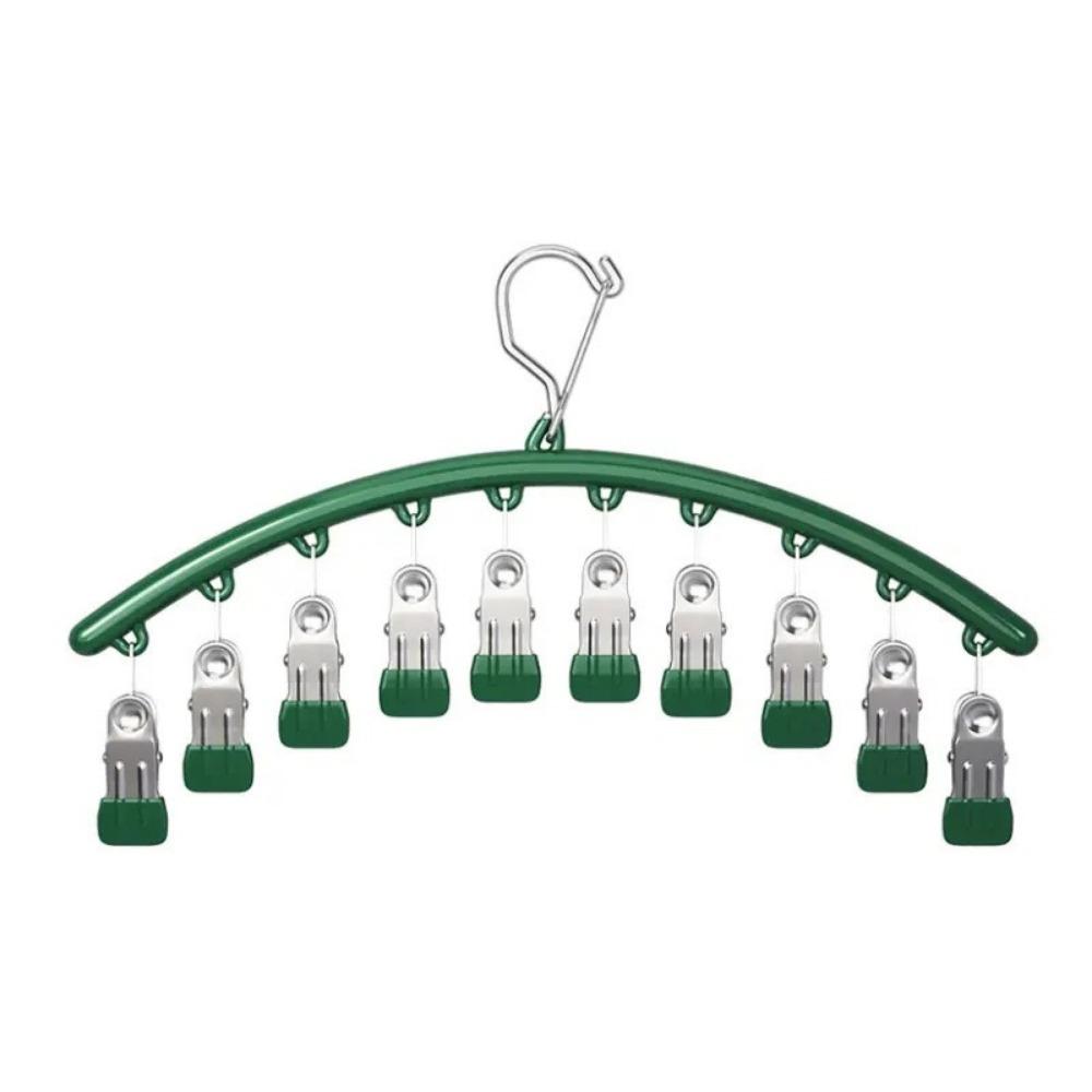 Stainless Steel Arc Shaped Sock Drying Rack Non-slip Windproof Sock Clips Laundry Room