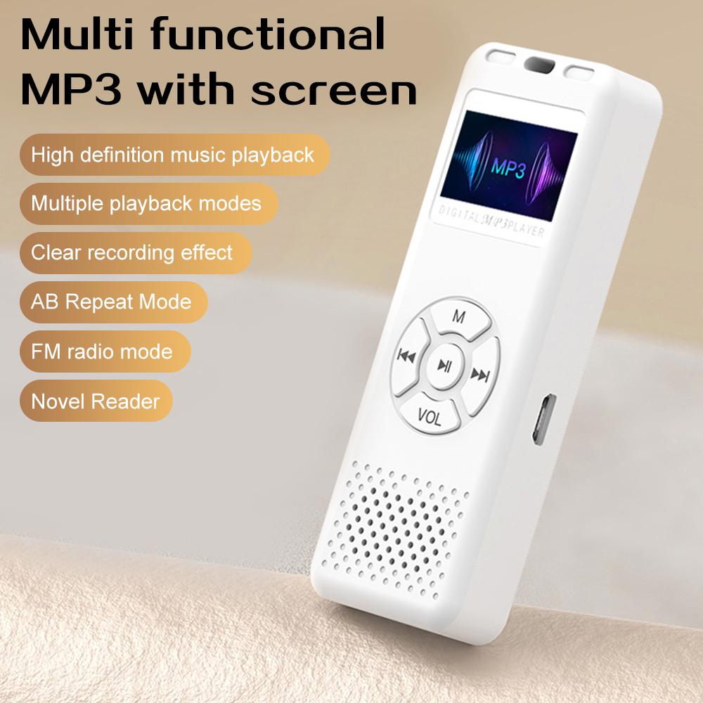2025 New Digital Audio Voice Recorder LED Color Screen A-B Repeat Portable Recorder MP3 For Interview Business Support Up to 64G