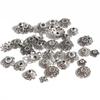 Handmade Antique Silver Flower Spacer Beads for DIY Bracelets & Hair Accessories