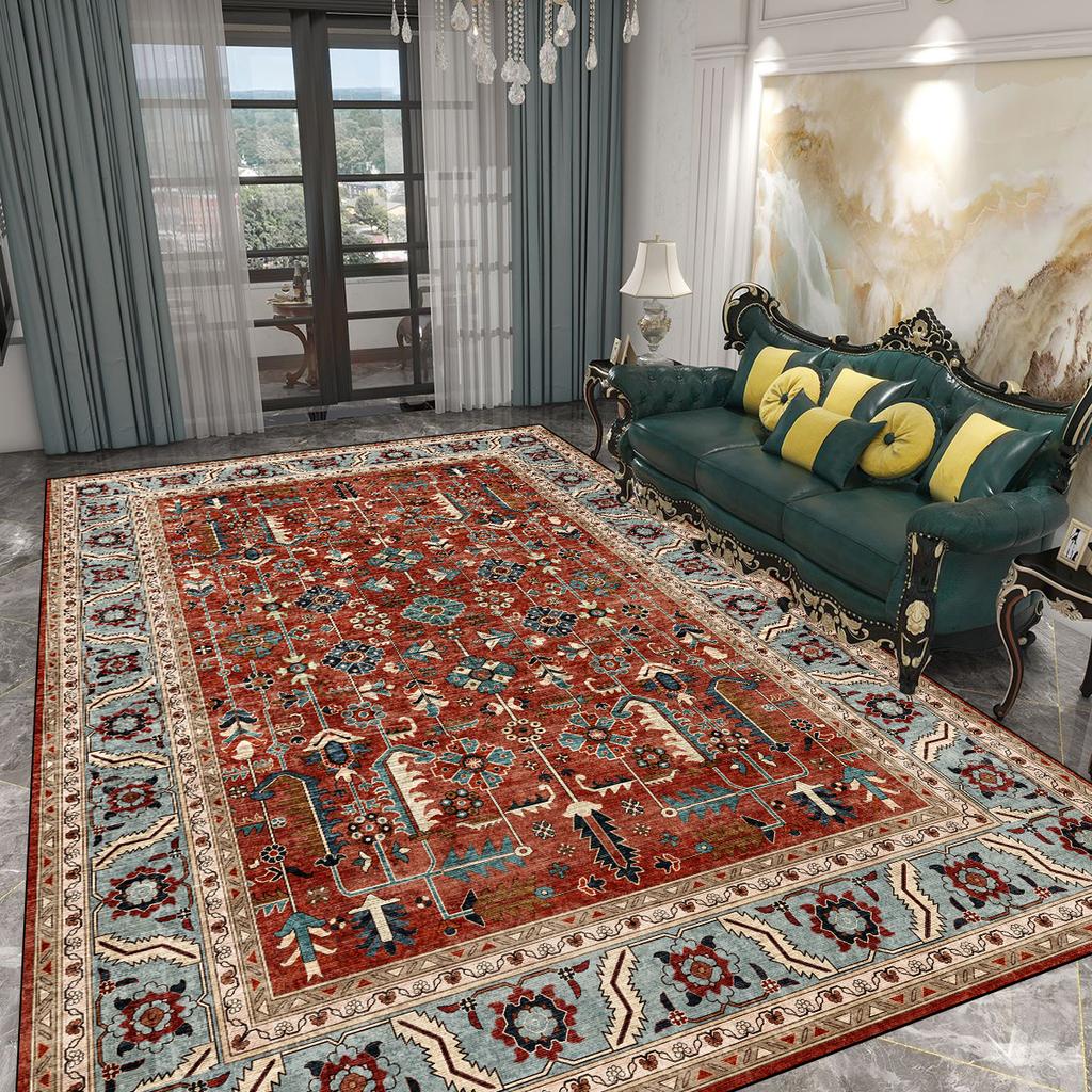 Persia Vintage Carpet Large Area Living Room Decoration Rugs Classic Light Luxury Bedroom Decor Rug Non-slip Washable Floor Mat