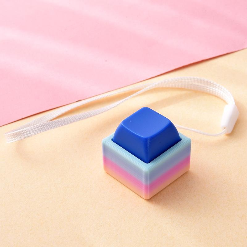 Portable Pocket Stress Relieving Toy with Button Lanyard Anxiety Alleviation for Daily Commute Travel Gifts