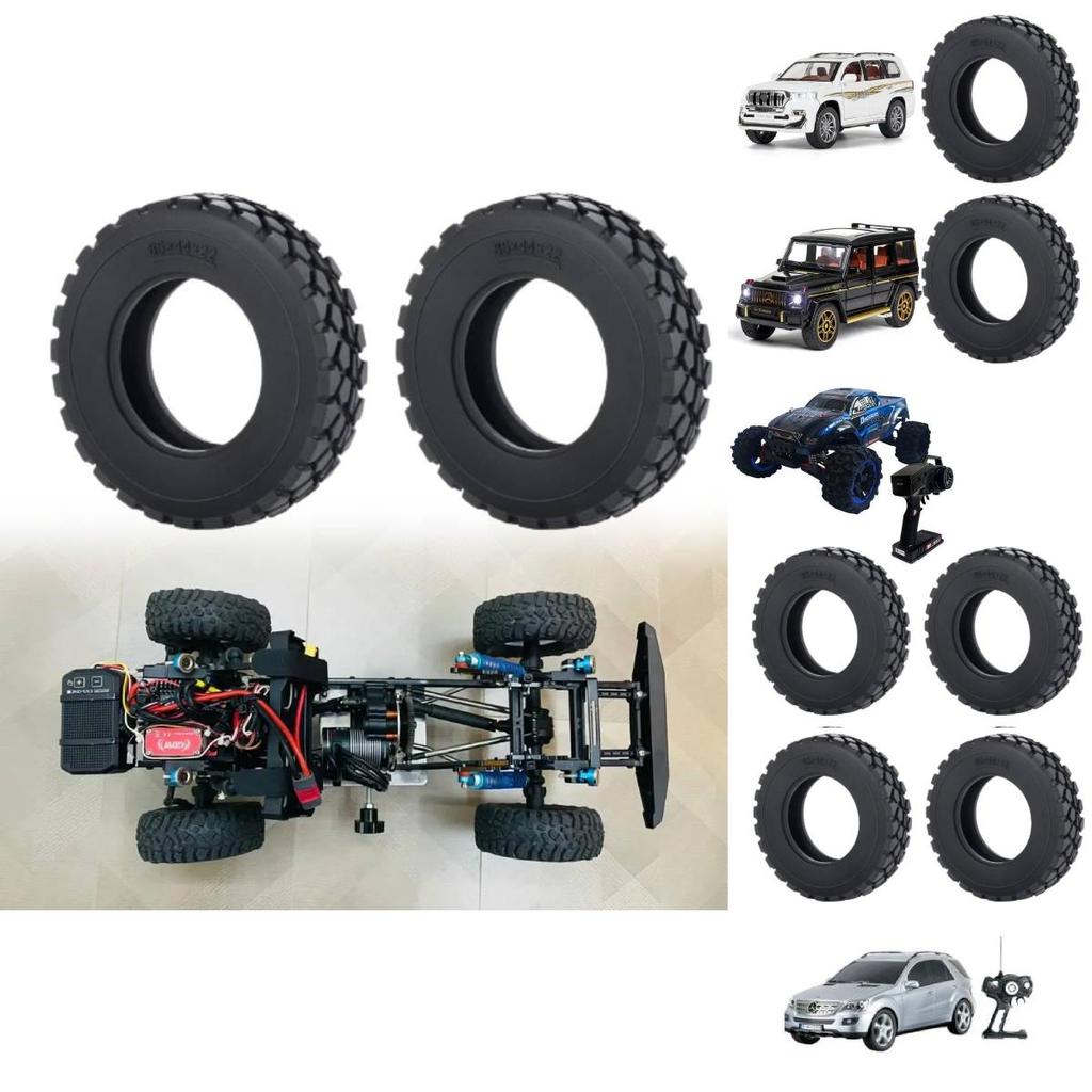 114 Scale Model Truck Tire Set For Tamiya Rc Construction Vehicles With Durable Plastic Design
