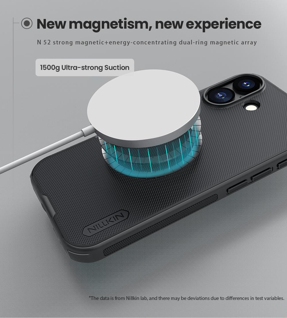 Чехол для iPhone 17 NILLKIN Прилегающий Чехол Магнитный Super Frosted Shield Матовый PC Чехол Для iPhone 17 iPhone17 чёрный