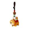 Beads Wooden Carved Dog Keychain Flower Car Keyring Creative Wood Shiba Inu Dolls Pendant  Girl/Boy