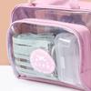 Wet and Dry Separation Toiletry Storage Pouch Large Capacity Clear Toiletry Case  Women