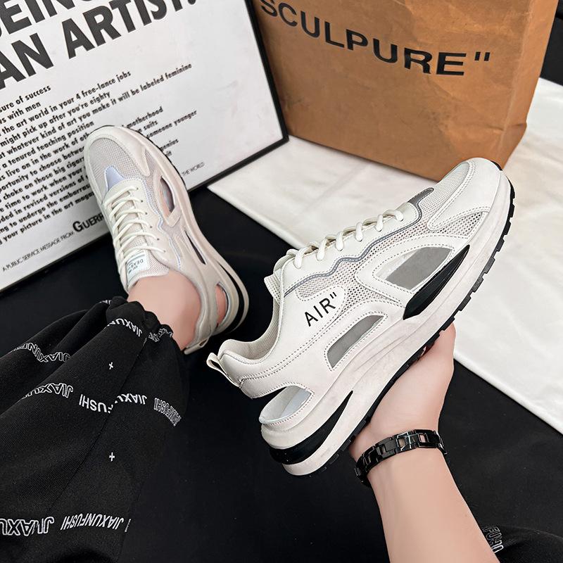 Casual shoes men's summer trend outdoor sports shoes non-slip and wear-resistant beach wading bag head mesh board shoes