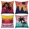 Modern Sofa Square Pillowcase Home Decor Hawaiian Scenery Throw   Cushion Cover