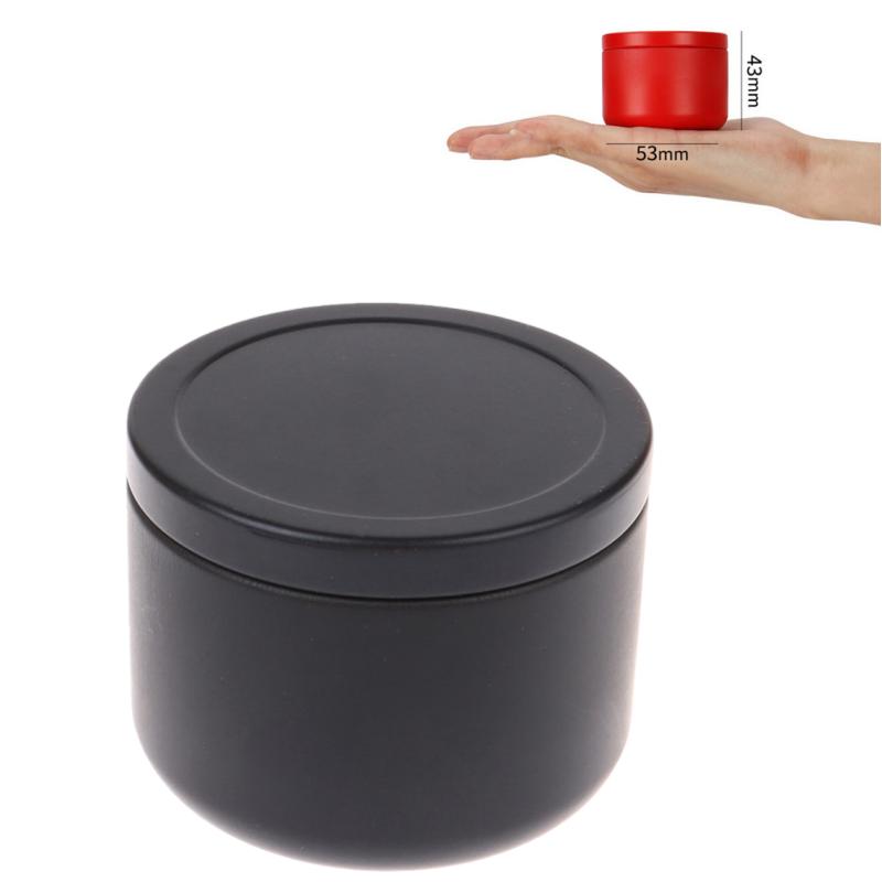 Candle Making Tinplate Empty Storage Jars Wood Grain Lids Cosmetic Pot Tea Box