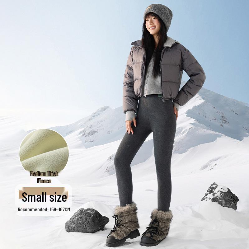 Women's Lambswool Cotton Pants - Autumn/Winter Thick Base Layer Plus Velvet, 2025 New Style Warm Tight Leggings.
