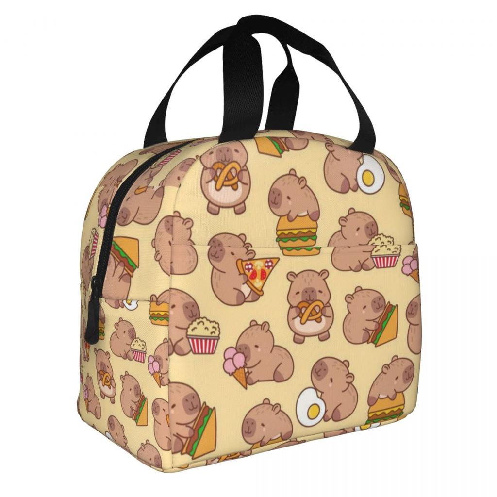 Custom Capybara Insulated Lunch Bag for Women Leakproof Cooler Thermal Lunch Tote Office Picnic Travel