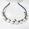 Hot sale ladies rose flower hair bands colorful wedding headwear
