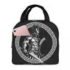 Sparta Warrior Spartan Skull Insulated Lunch Bag for Kids School Cooler Thermal Food Box Tote Leakproof Lunch Boxes Container