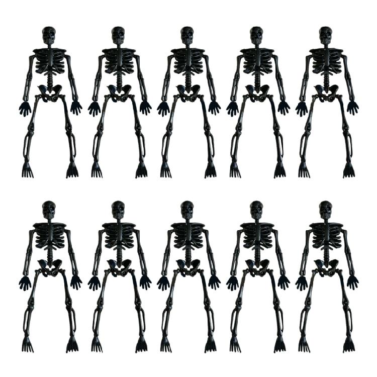 Set mit 10 Halloween Haunter Skelett-Dekorationen Set Halloween-Dekorationen Plastikskelette für Party-Charme und Heimdekoration