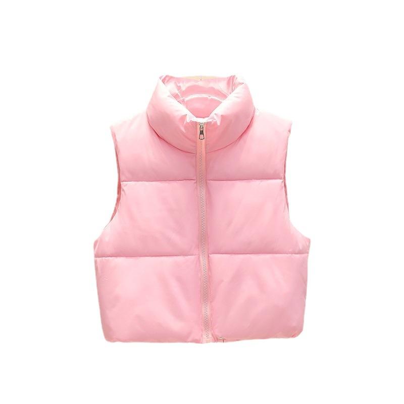 Women's autumn and winter down cotton-padded vest stand-up collar cotton vest thermal vest cotton vest