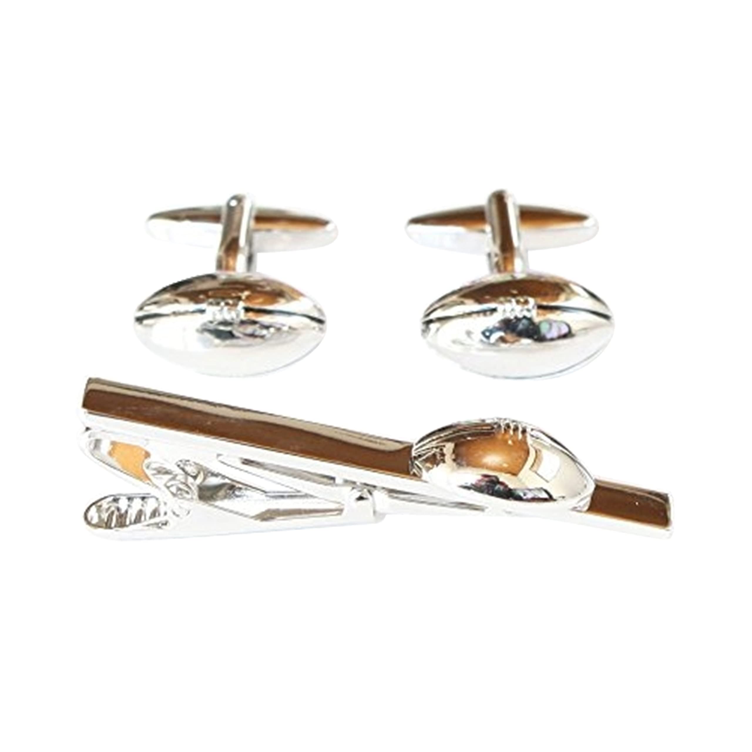 

Kamakura Cufflinks Workshop Rugby Ball Cufflinks Set Tie Pin Set cf1631ed043