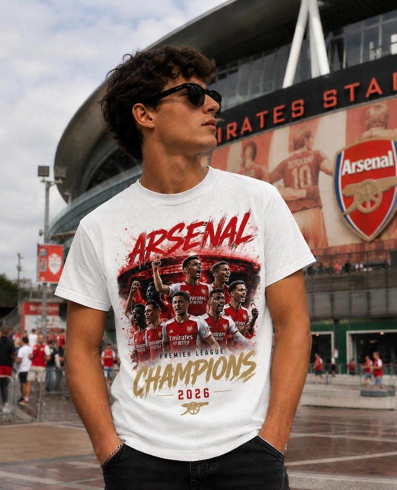Comfort Colors Arsenal Champions 2026 Shirt, Premier League Winners Tee, Football Fan Graphic T Shirt, Soccer Supporter Gift XL