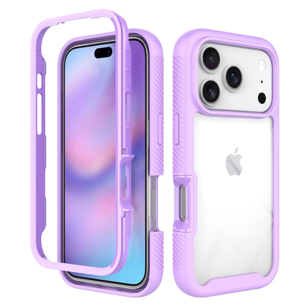 

For iPhone 17 Pro Case Anti Drop 2 in 1 PC+TPU Phone Cover Purple