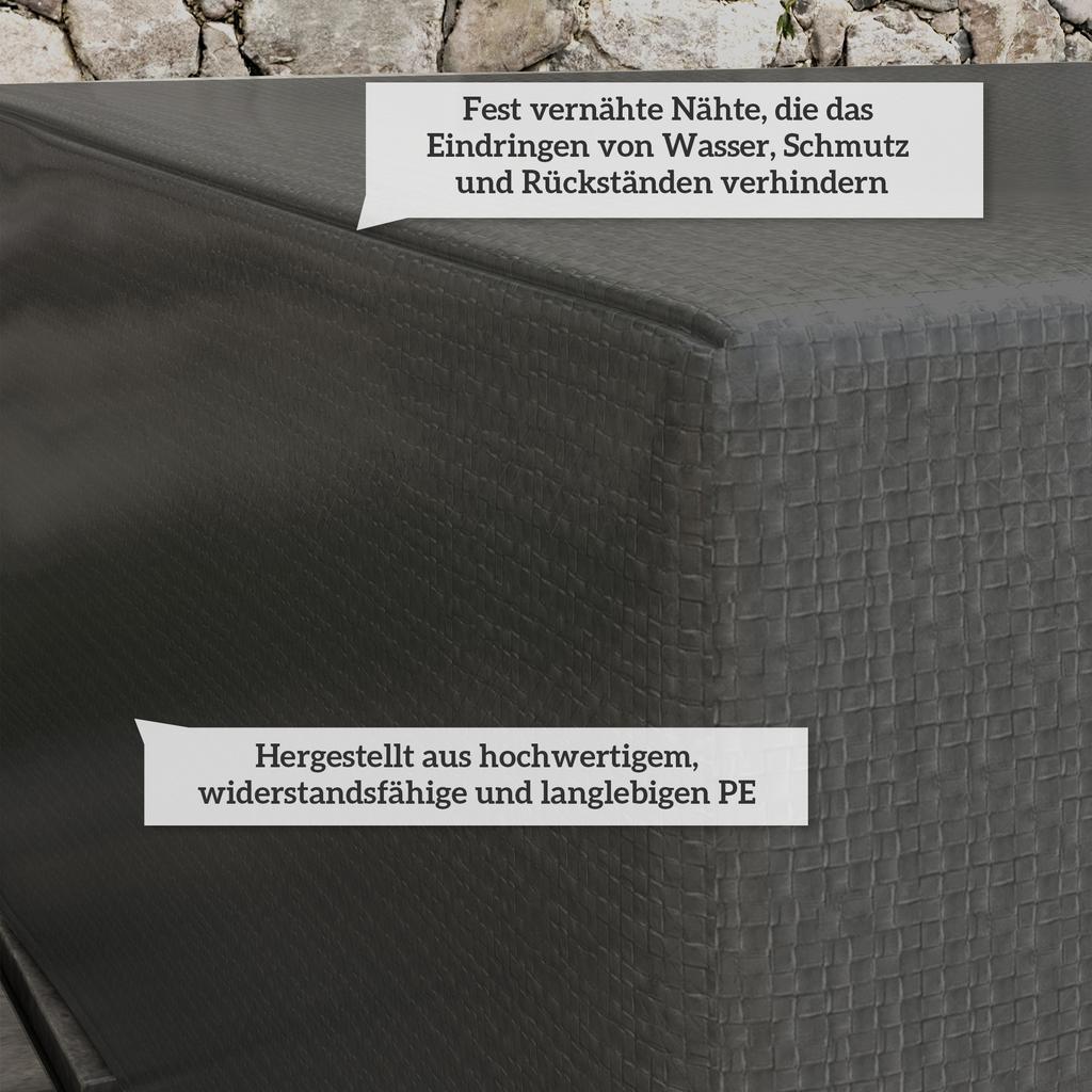 235 x 190 x 90 cm Grote Terrasmeubelhoezen, Buiten Tuinmeubel Beschermhoes Beschermer Waterdicht Anti-UV Grijs