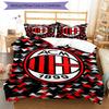 3pcs AC Milan Bedding Set Duvet Cover Closure Includes 1 Duvet Cover & 2 Pillowcases, Soft and Comfortable for All Seasons.