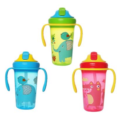 Twin Handle Baby Water Bottle Large Capacity Safe Training Drink Cup for Infants Learning To Drink Independently