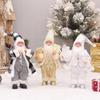 Santa Claus Standing Doll Hanging Decoration Plush Sled Skiing Santa Claus Christmas Tree Pendant Party Plush Decoration