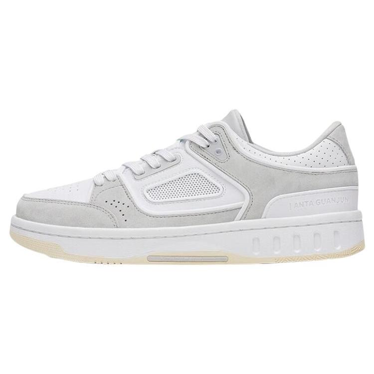 

Anta Champion All Weather Series Slip Resistant Cushioning Low top Skateboard Shoes Men s White Gray 112318011A-2 40