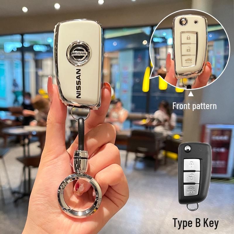 

Чохол для ключа Nissan з ТПУ для Sylphy, Qashqai, Teana 14-го покоління, Tiida, Qijun, Jinke