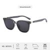 Stylish Large Frame Retro Sunglasses, UV Protection, Polarized Wood Grain Design for Men & Women, Slimming Effect for Broader Faces.