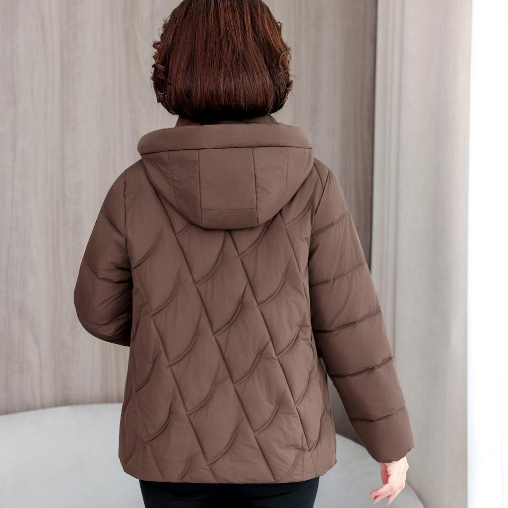 Autumn Winter Thicken Warm Parka Women Casual Solid Color Big Pocket Loose Short Hooded Coat Jackets Outwear