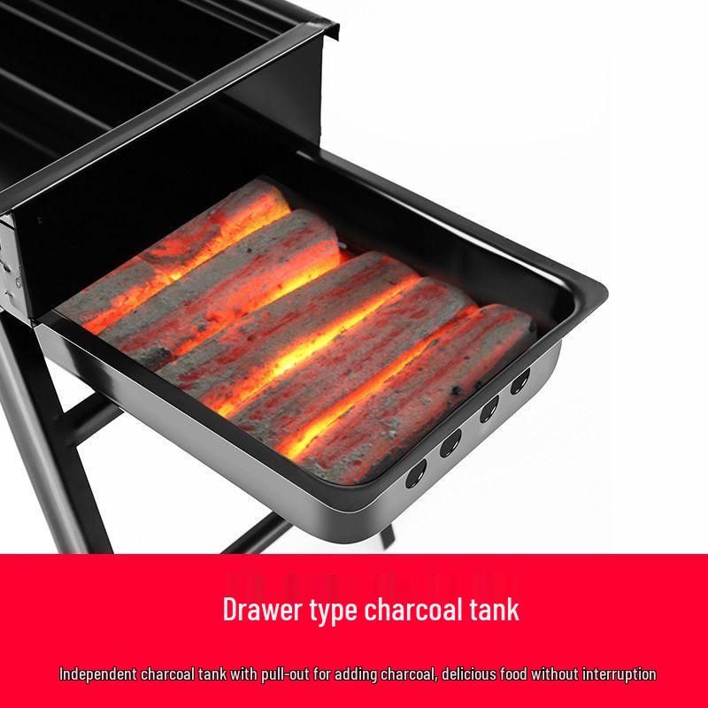 Tragbarer Klappgrill für Camping und Picknicks