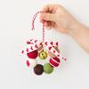 1pc Christmas Decoration,Mini Wool Ball Bell Garland Pendant for Christmas Tree,Christmas,Garland Vine Decoration,Home Decorat