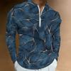 Striped Lapel Long Sleeve Polo Shirt For Big Size Men Casual Daily Wear
