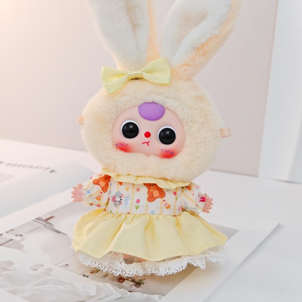 Macaron Little Rabbit Doll Clothes: Cute Pendant, Outfit for 3-Year-Old, Blind Box Edition