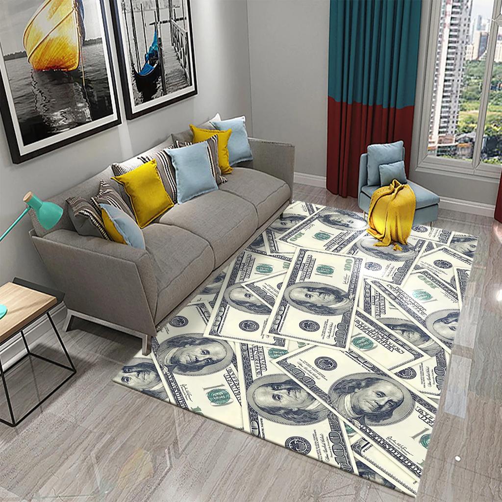 Dollar Money Pattern Carpet Hallway Entrance Doormat Living Room Floor Rugs Home Decor Kitchen Carpet Non-slip Bathroom Area Mat
