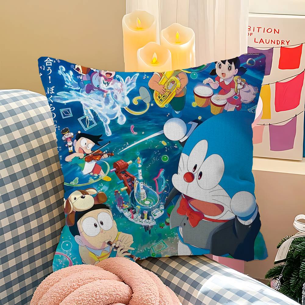 Anime D-Doraemon Pillow Anime Pillow Sofa Bed Head Pillow Cover Cushion Cover 45X45 Cm Fashion