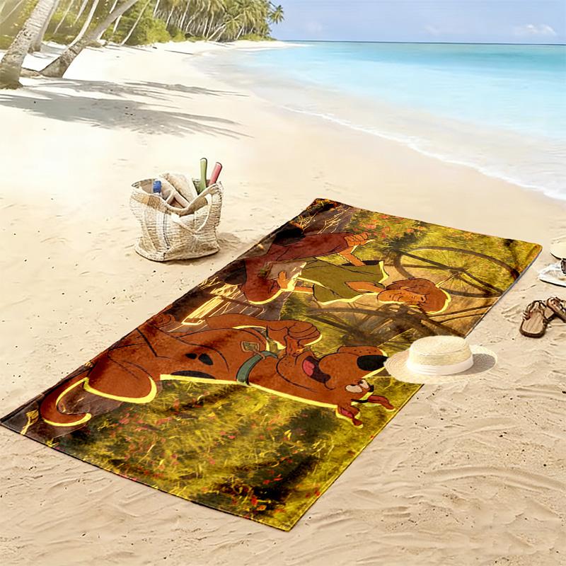 Scooby‑Doo2 Print Beach Towel, Large Soft Quick Dry Towel for Beach Camping Swimming