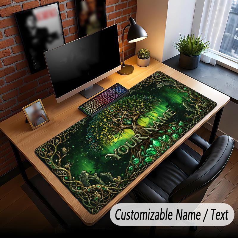 Sunset Landscape Theme Custom Mouse Pad Personalized With Name Text Customized Desk Mat For Office Home Decor