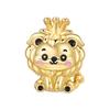 Orstarry S925 Silver Charm Cute Animal Lion Tiger Leopard Pendant Gold-plated For Bracelet DIY Jewelry Making Gift